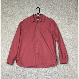 J. Crew New York Sportsmens Outfitter Shirt Mens Large Pink Brushed Cotton